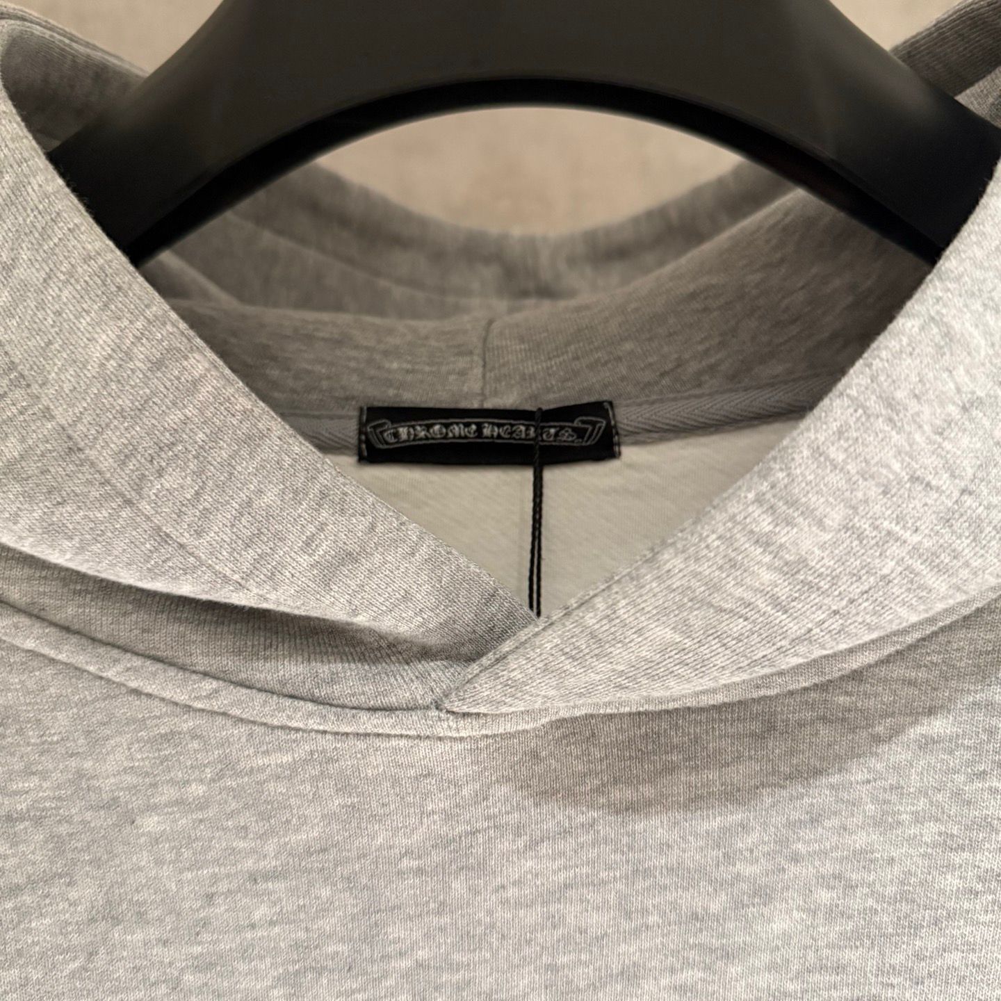 Embroidered CH Logo Grey Oversized Hoodie™