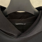 Leather Cross Patch Hood Black Hoodie™