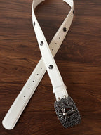 Miniature Crosses White Leather Belt™