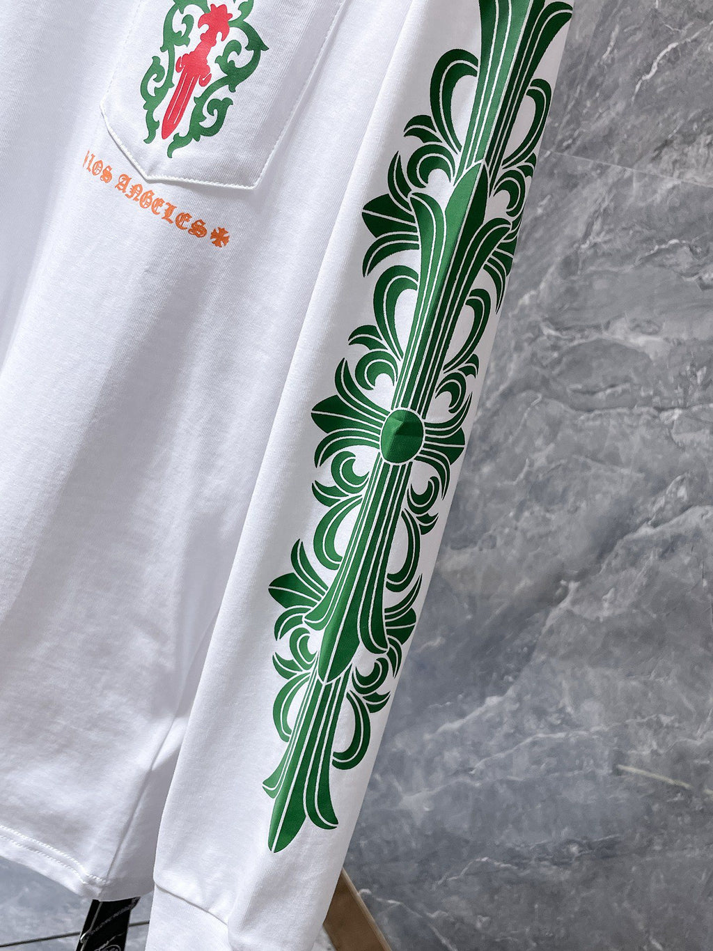 Red & Green Dagger Crest White Long Sleeve™