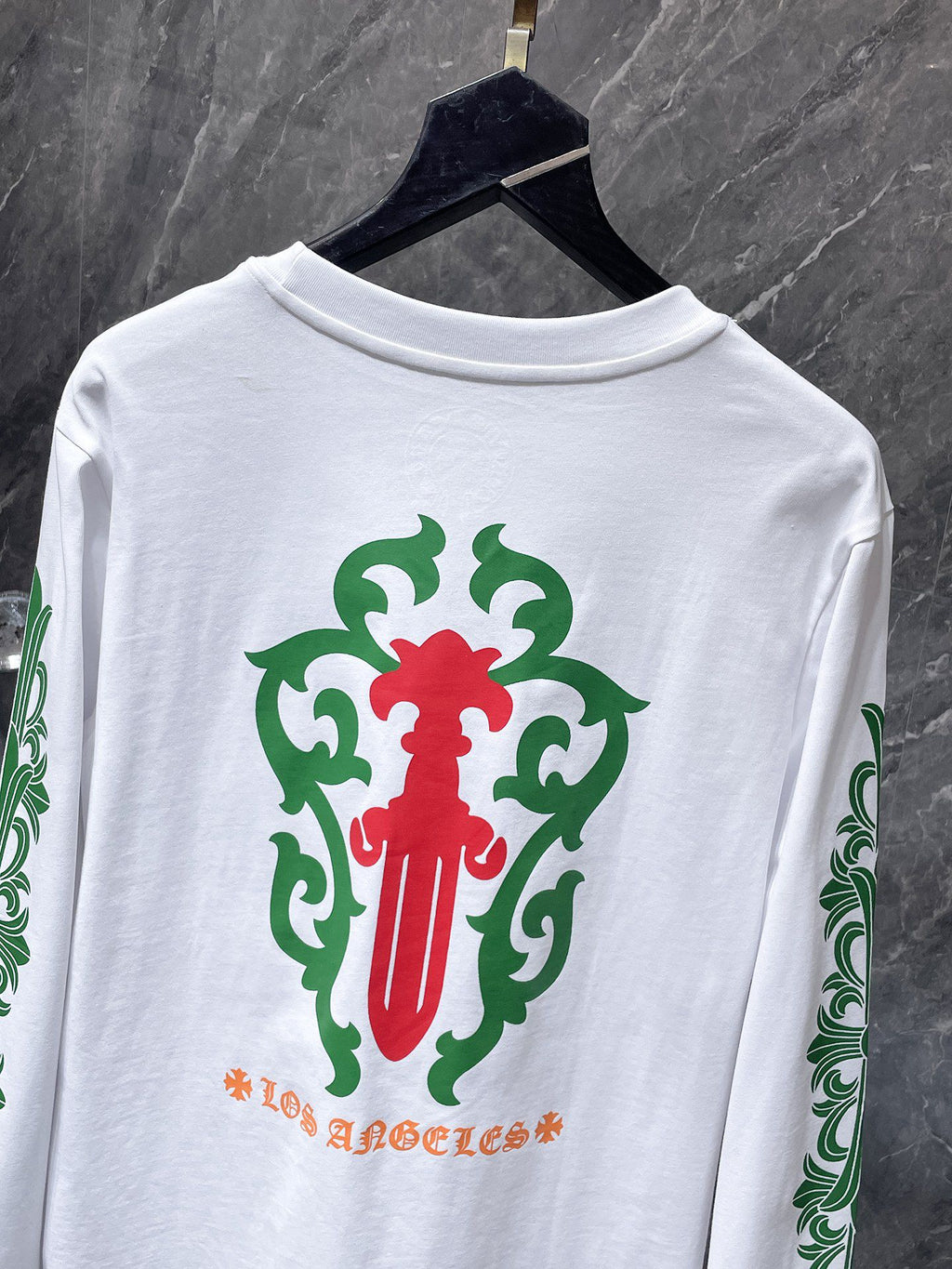 Red & Green Dagger Crest White Long Sleeve™