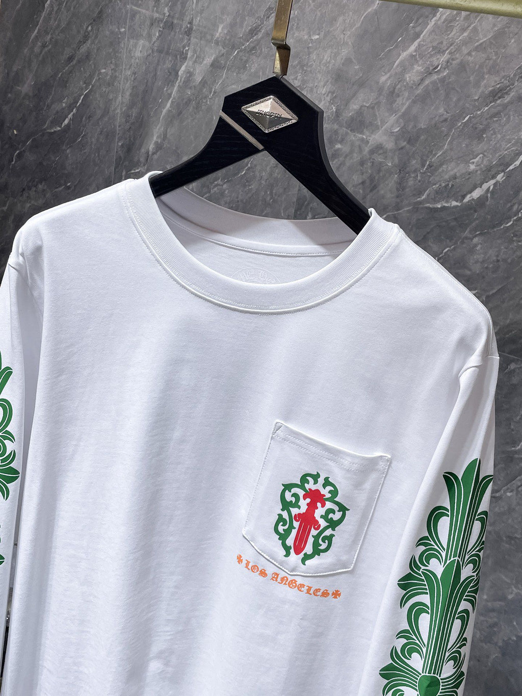 Red & Green Dagger Crest White Long Sleeve™