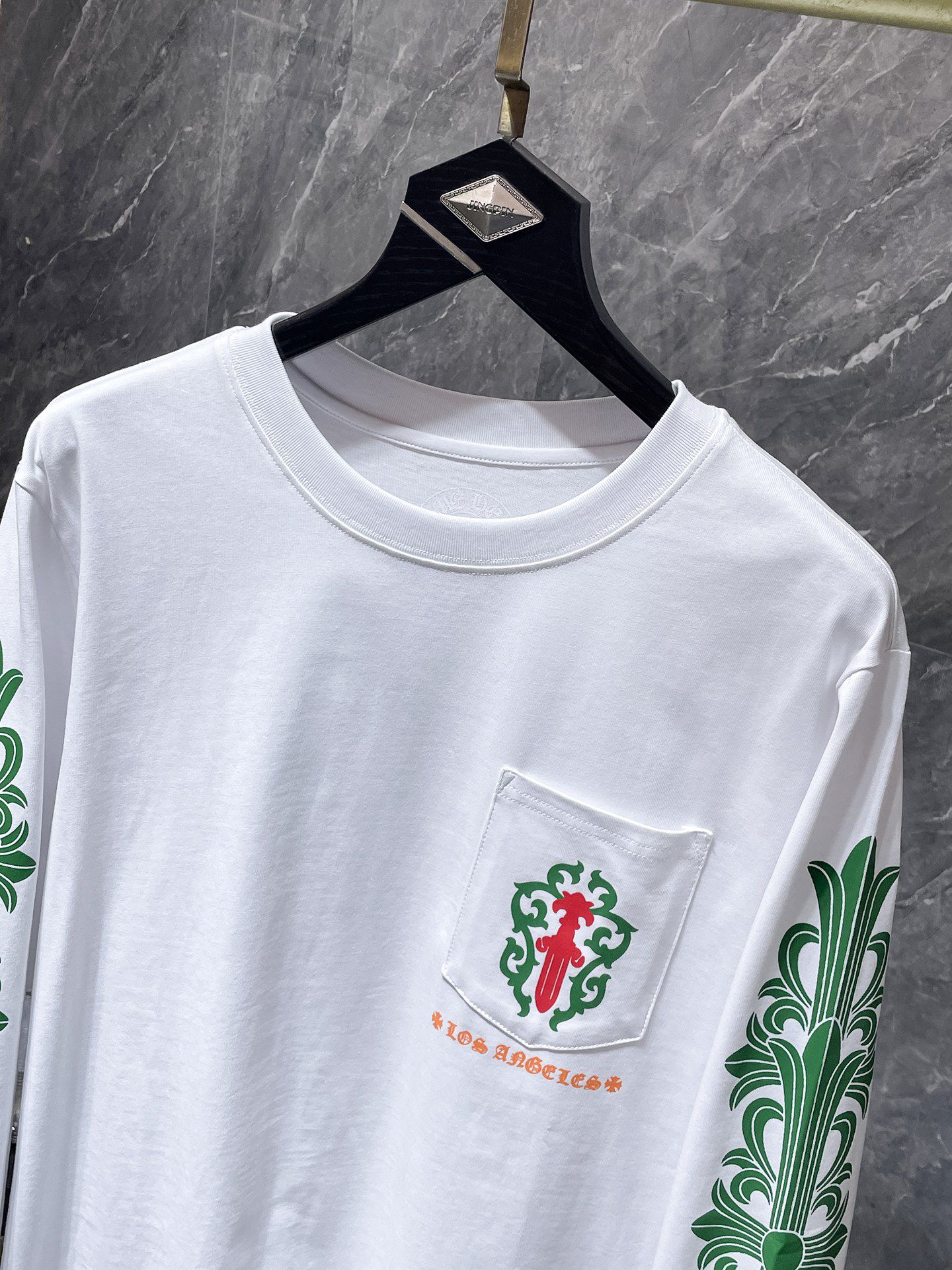 Red & Green Dagger Crest White Long Sleeve™