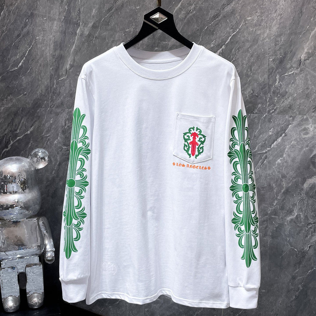 Red & Green Dagger Crest White Long Sleeve™