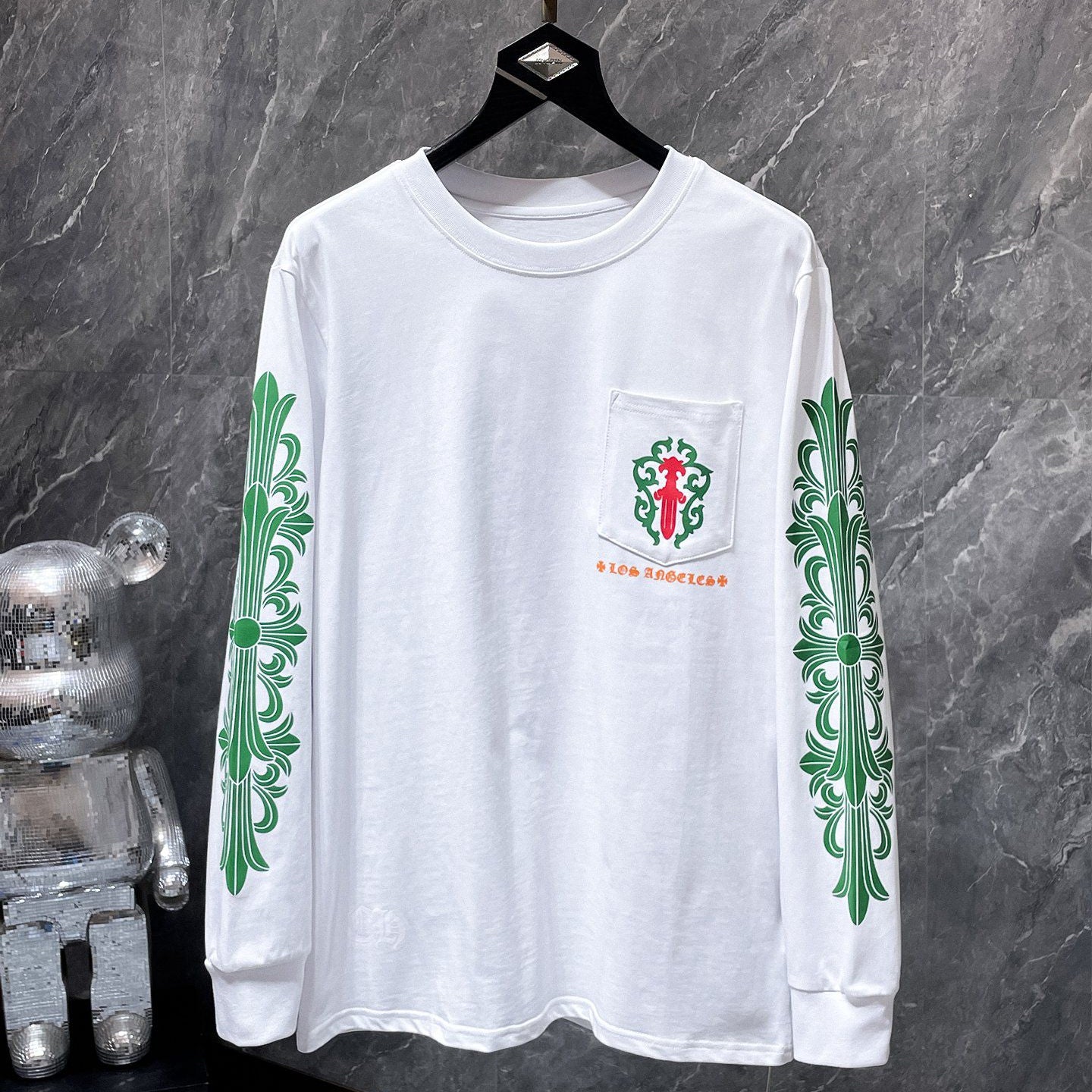 Red & Green Dagger Crest White Long Sleeve™