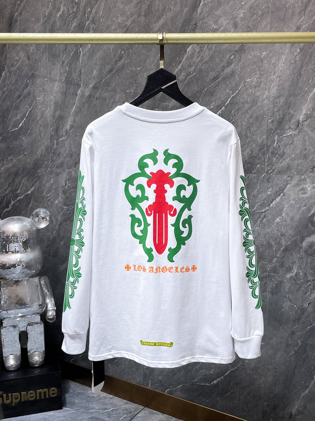 Red & Green Dagger Crest White Long Sleeve™