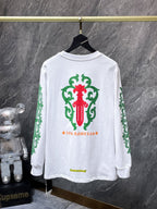 Red & Green Dagger Crest White Long Sleeve™