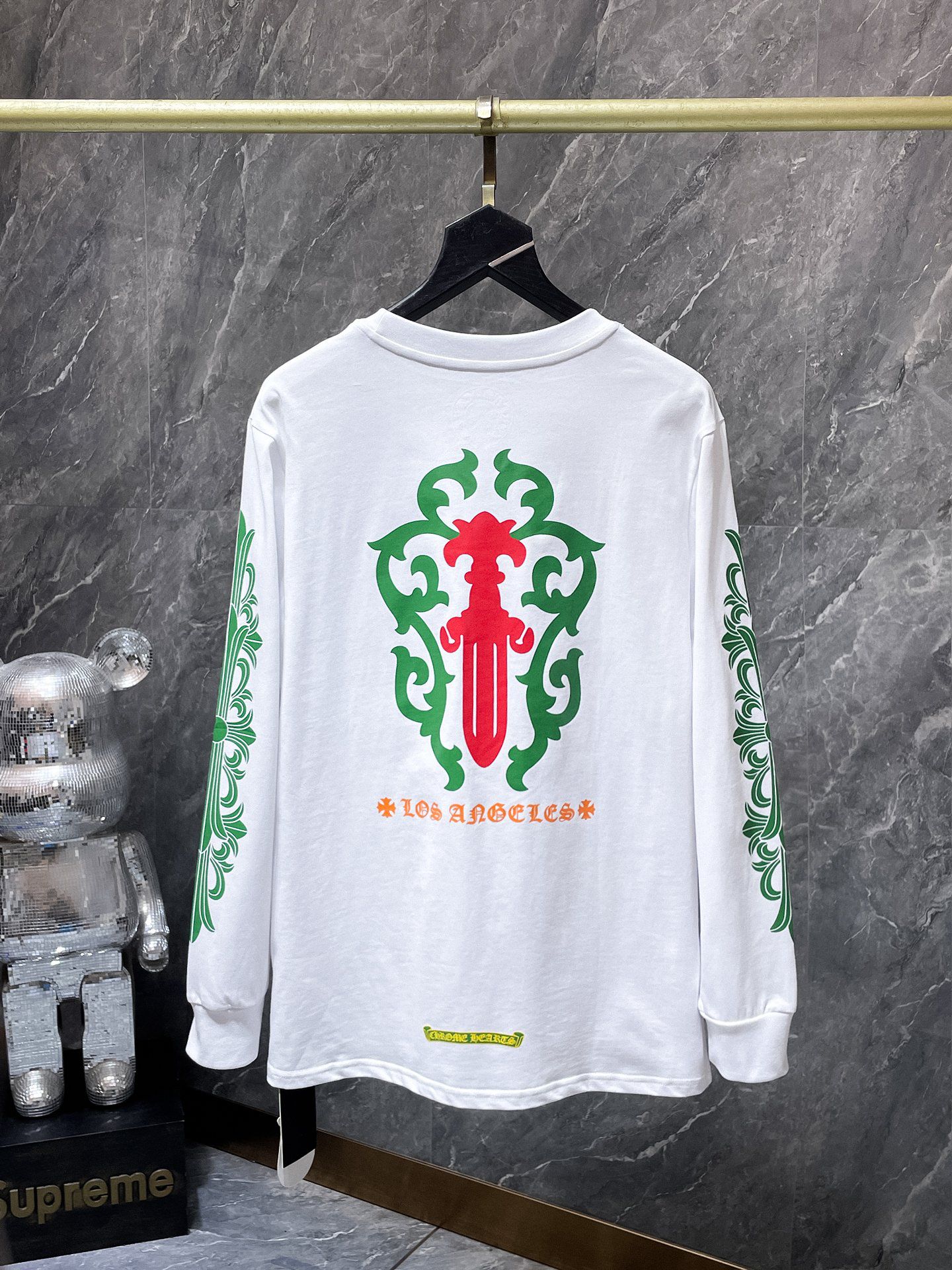 Red & Green Dagger Crest White Long Sleeve™