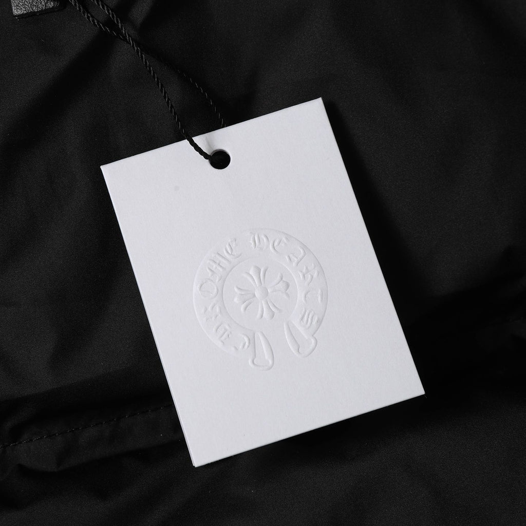 Flower Cross Pattern Black Puffer Jacket™