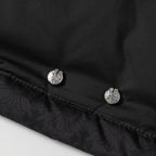 Flower Cross Pattern Black Puffer Jacket™