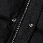 Flower Cross Pattern Black Puffer Jacket™
