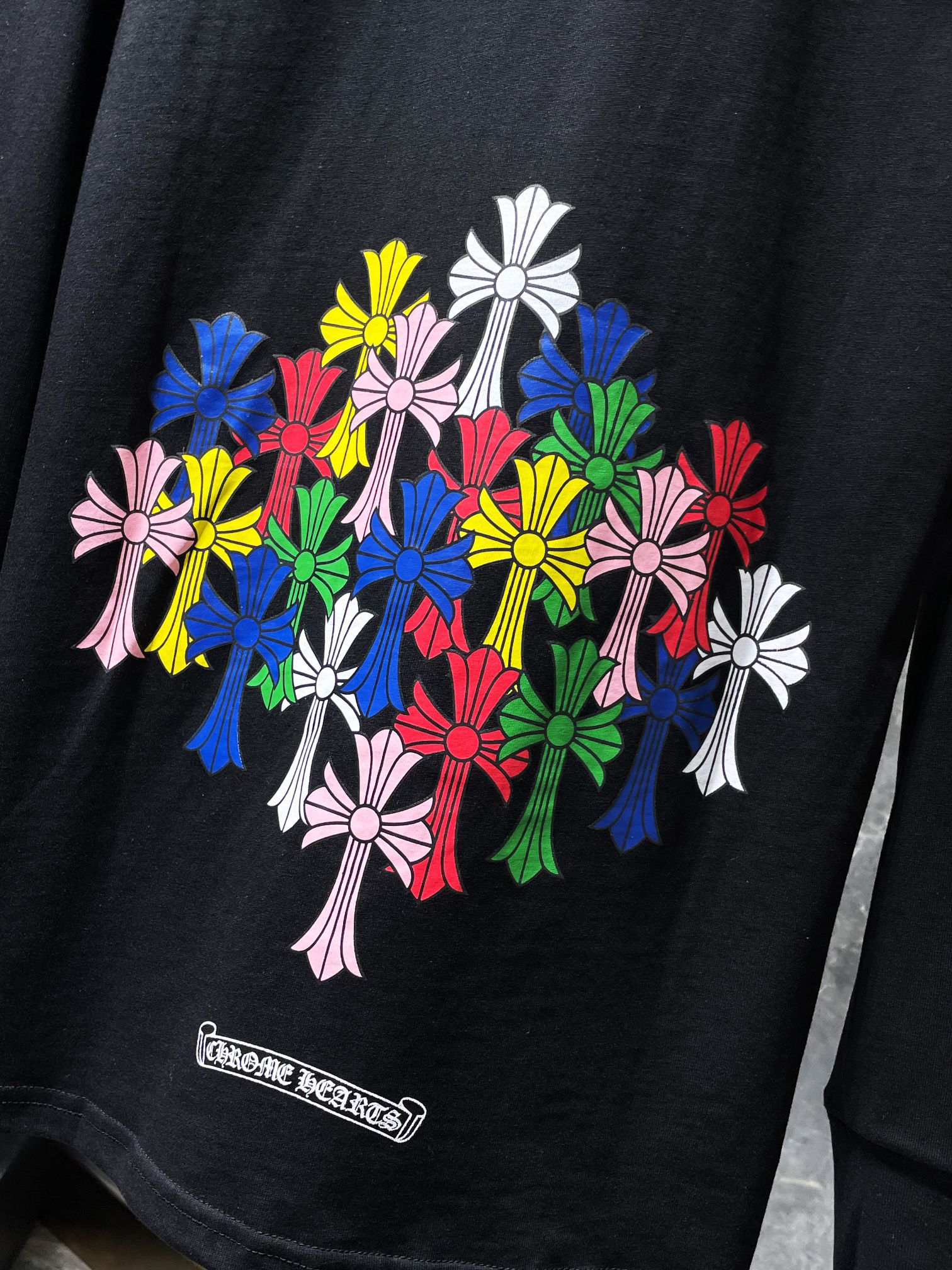 Multi color Crosses Black Long Sleeve™