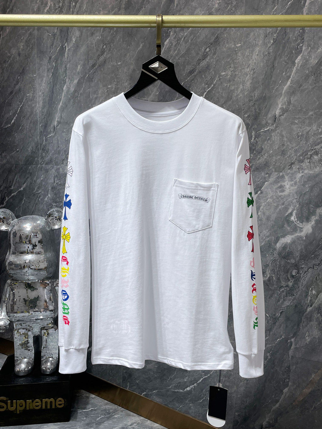 Multicolor Crosses White Long Sleeve™