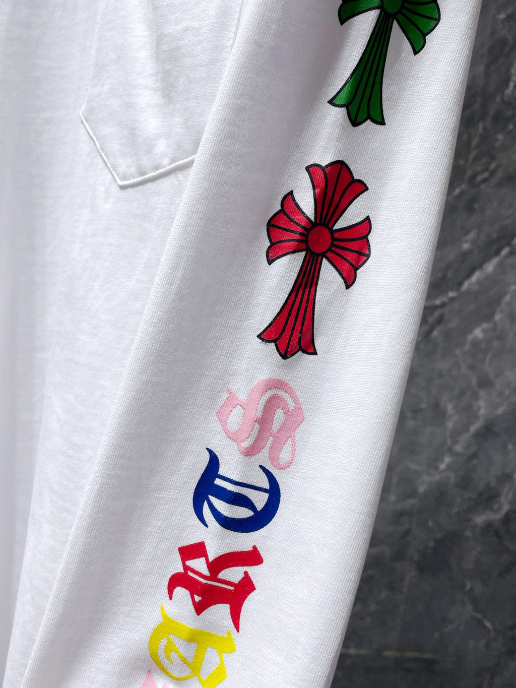 Multicolor Crosses White Long Sleeve™