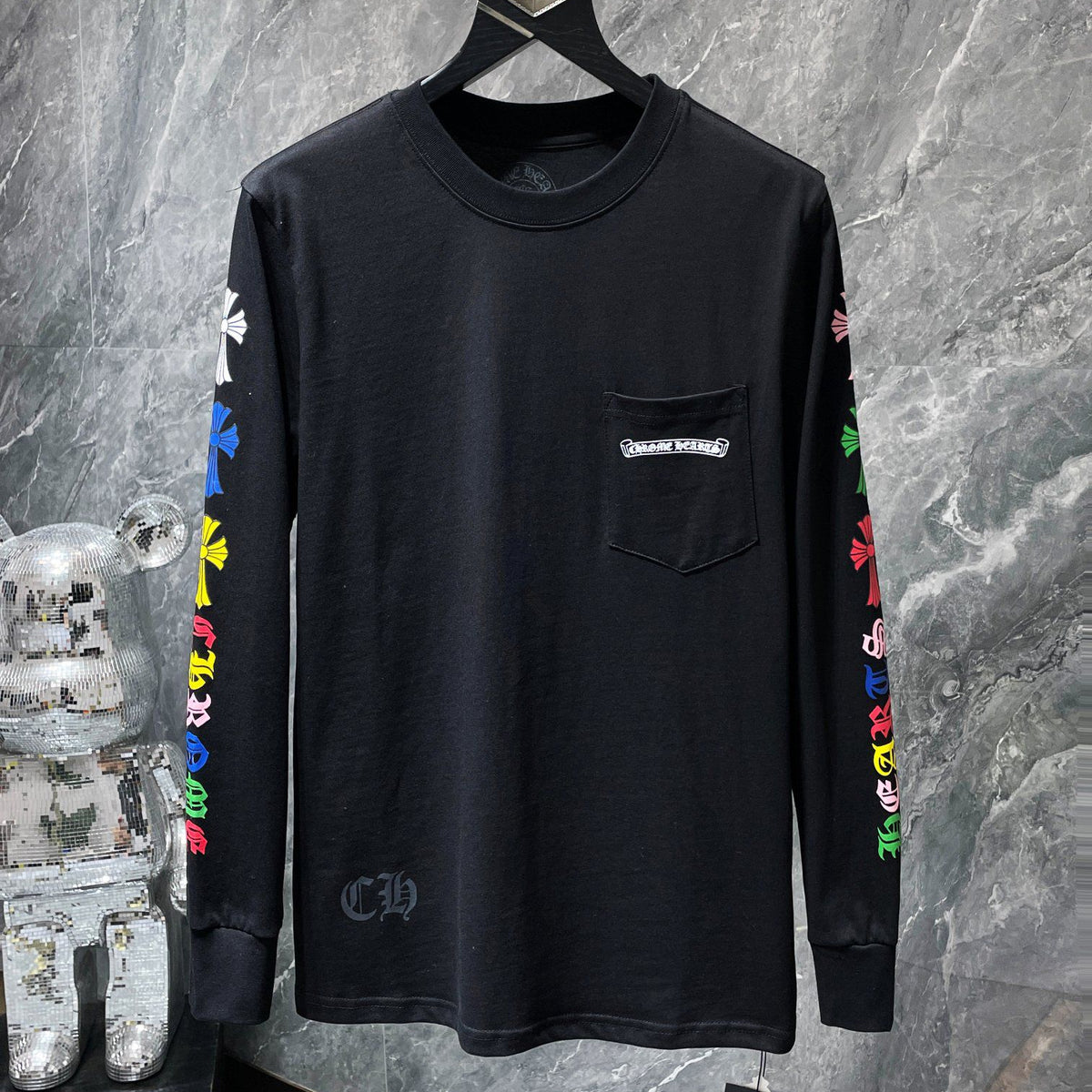 Multi color Crosses Black Long Sleeve™