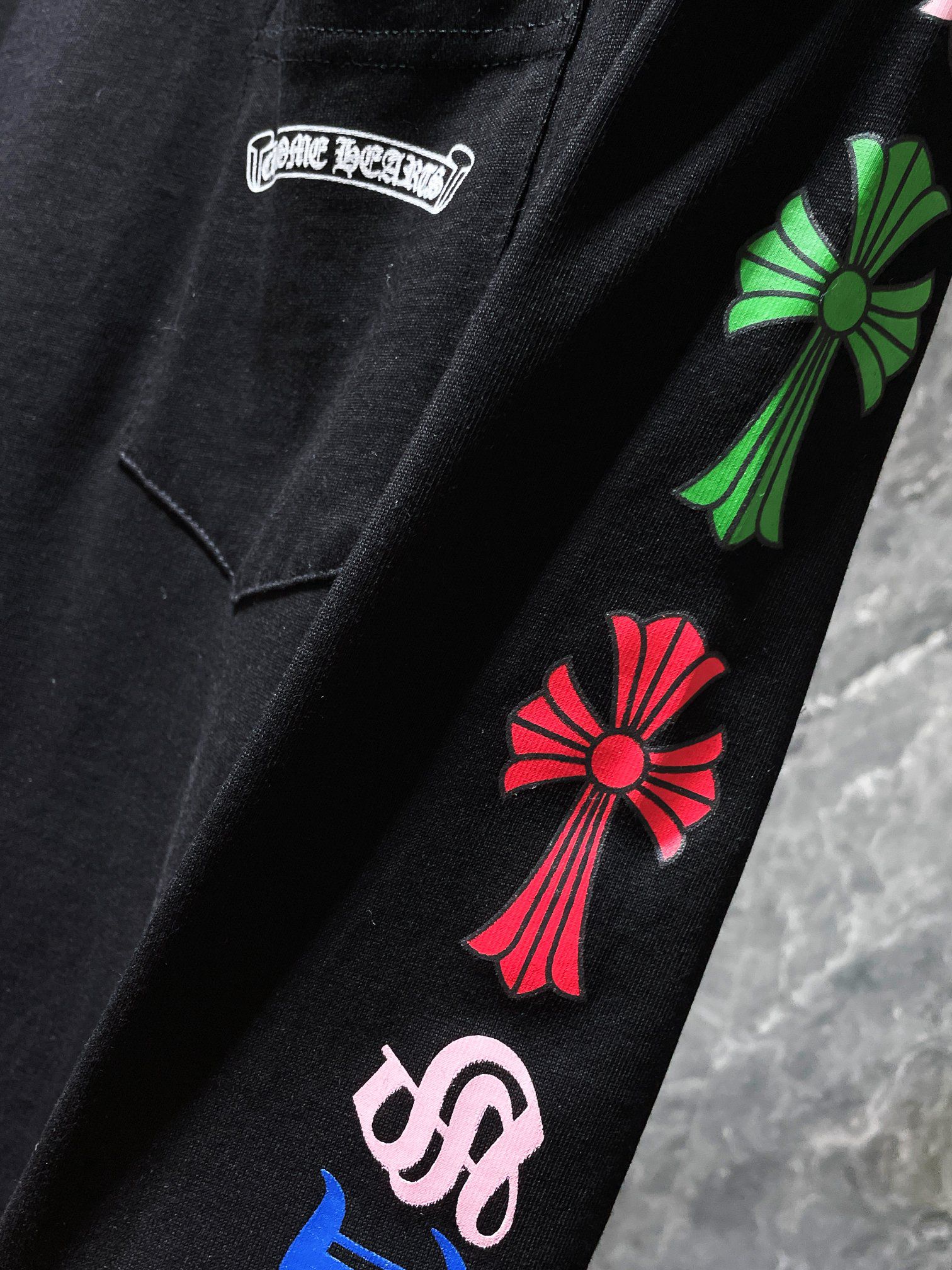 Multi color Crosses Black Long Sleeve™