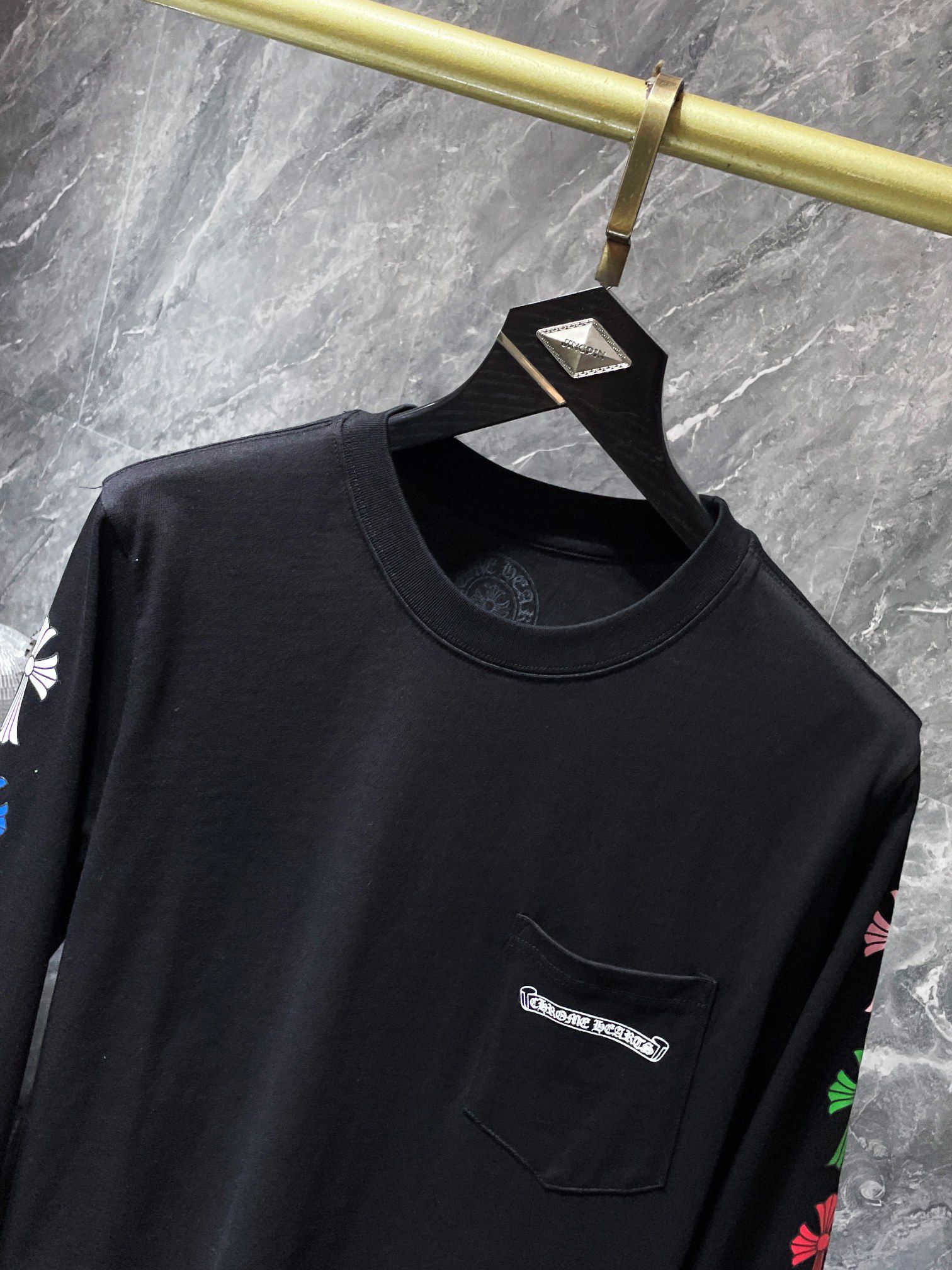 Multi color Crosses Black Long Sleeve™