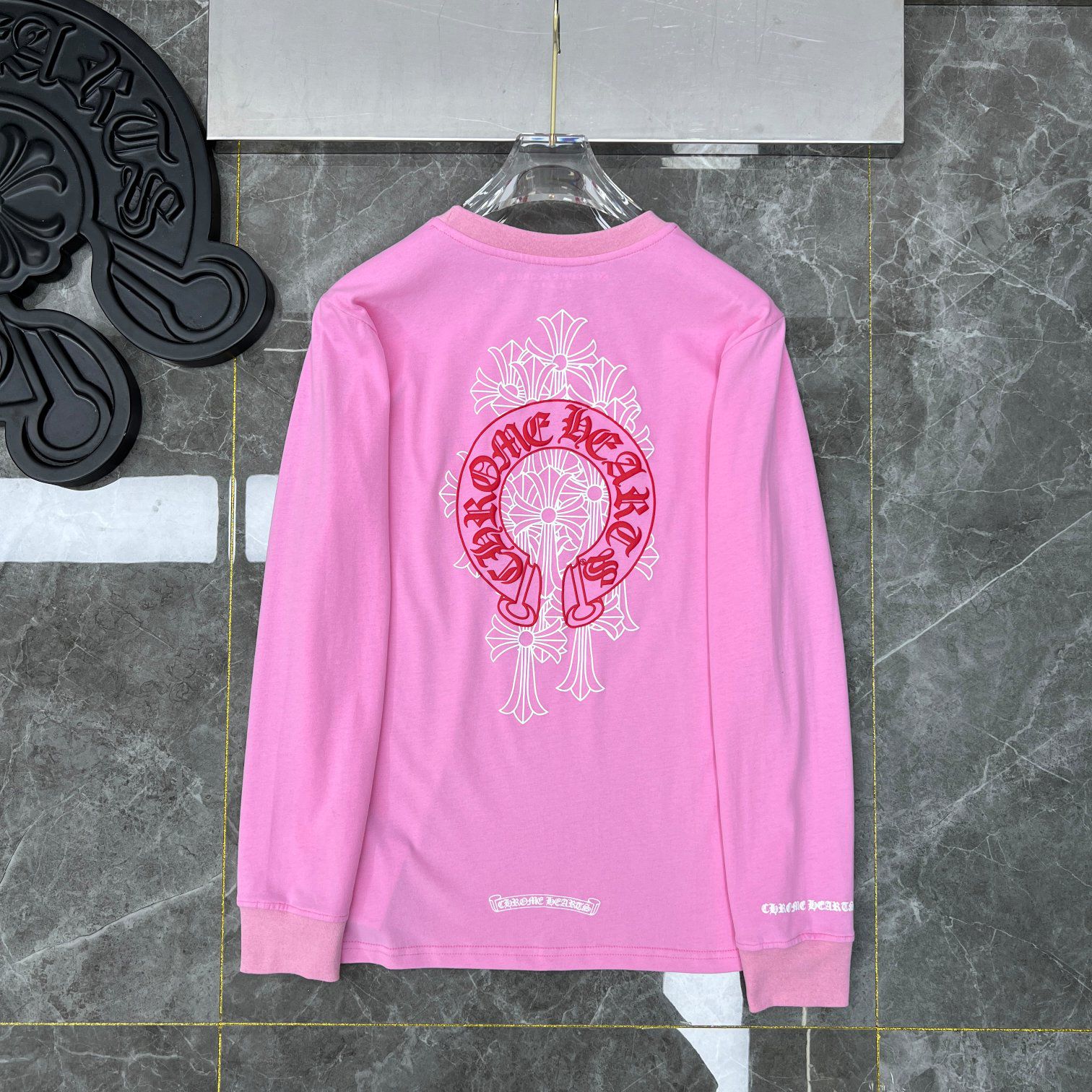 Red Horse Shoe Logo Pink Long Sleeve™