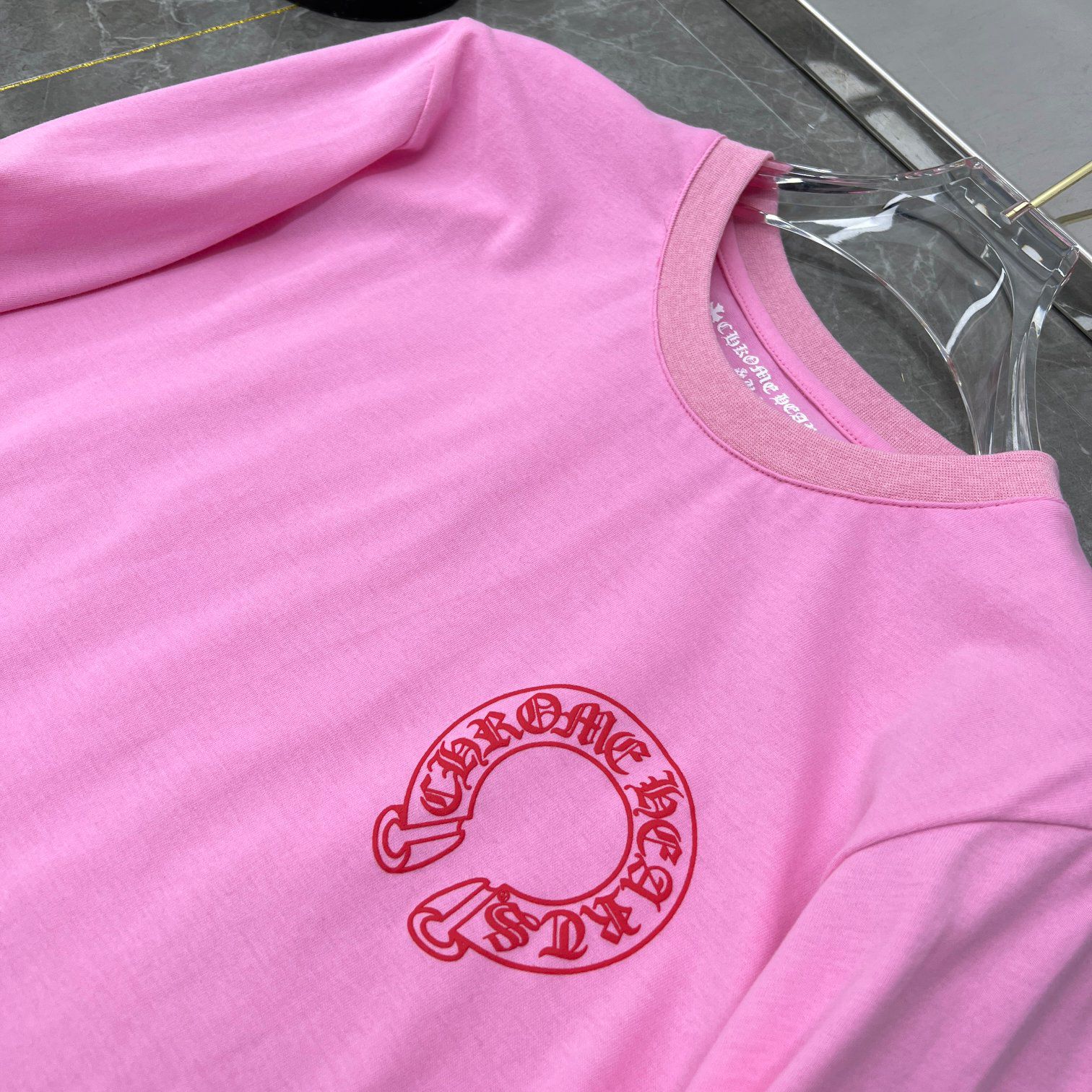 Red Horse Shoe Logo Pink Long Sleeve™