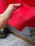 Hollywood White Triple Cross Red Full Zip Hoodie™