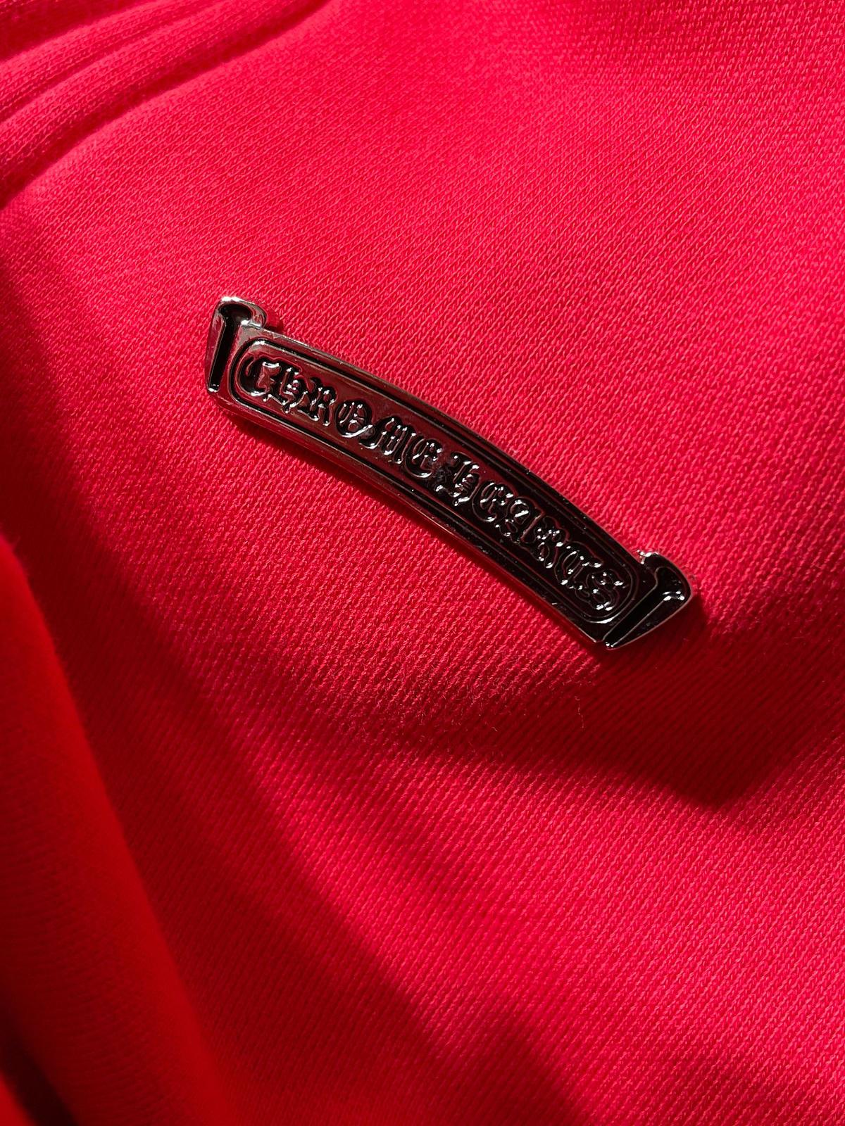 Hollywood White Triple Cross Red Full Zip Hoodie™