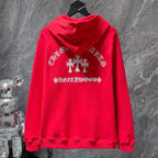 Hollywood White Triple Cross Red Full Zip Hoodie™