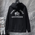 Hollywood White Triple Cross Black Full Zip Hoodie™