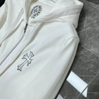 Cross Logo White Hoodie™