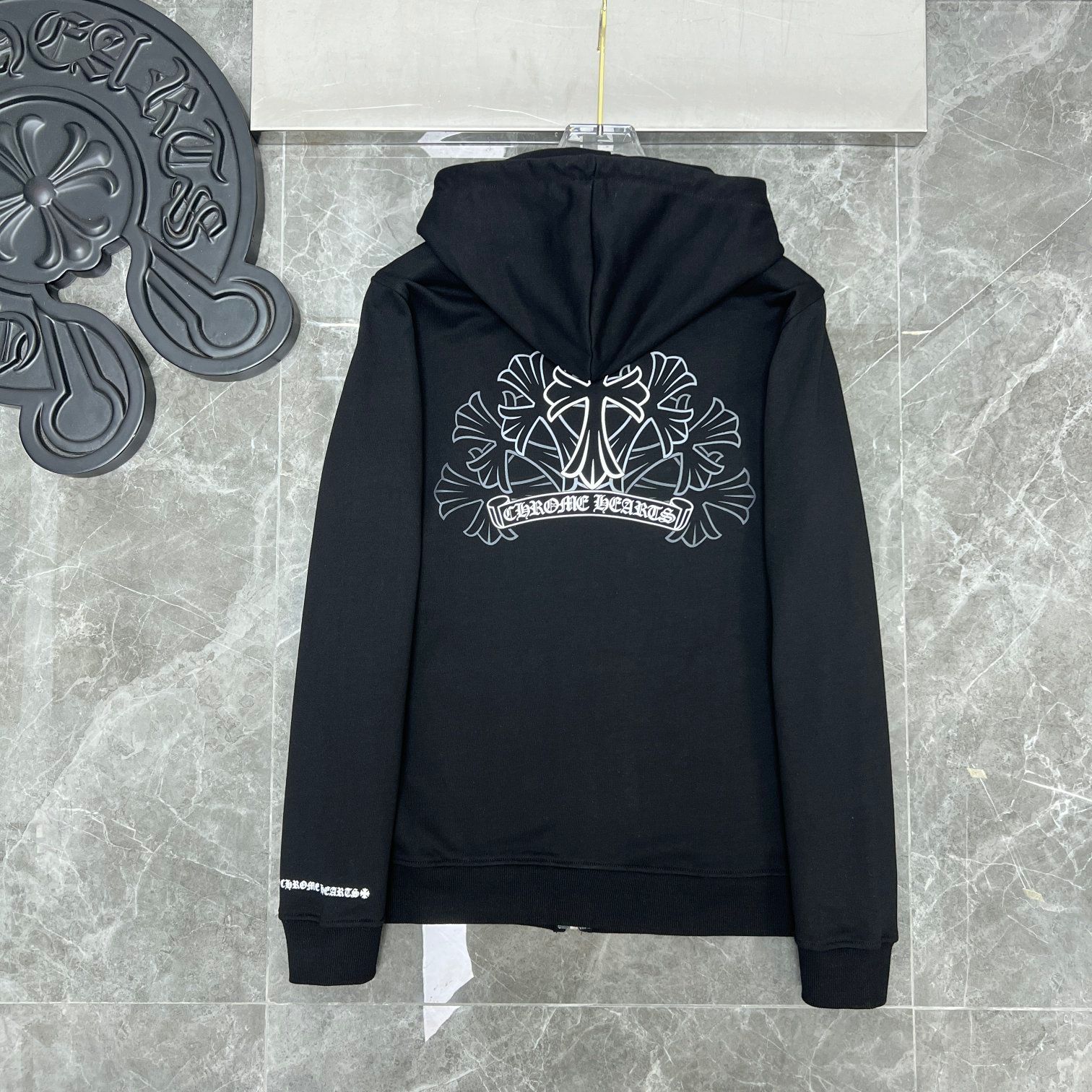 Cross Logo Black Hoodie™
