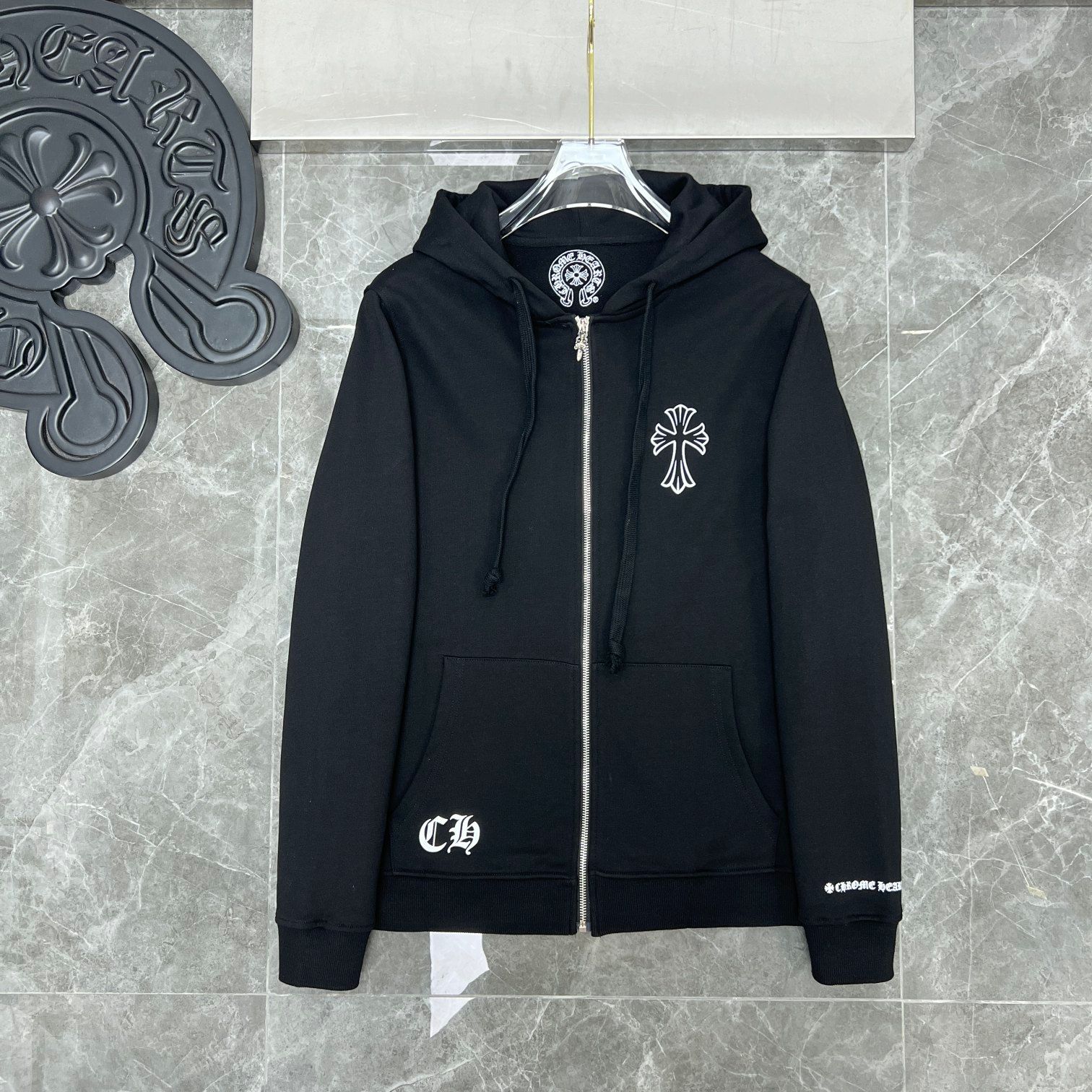 Cross Logo Black Hoodie™