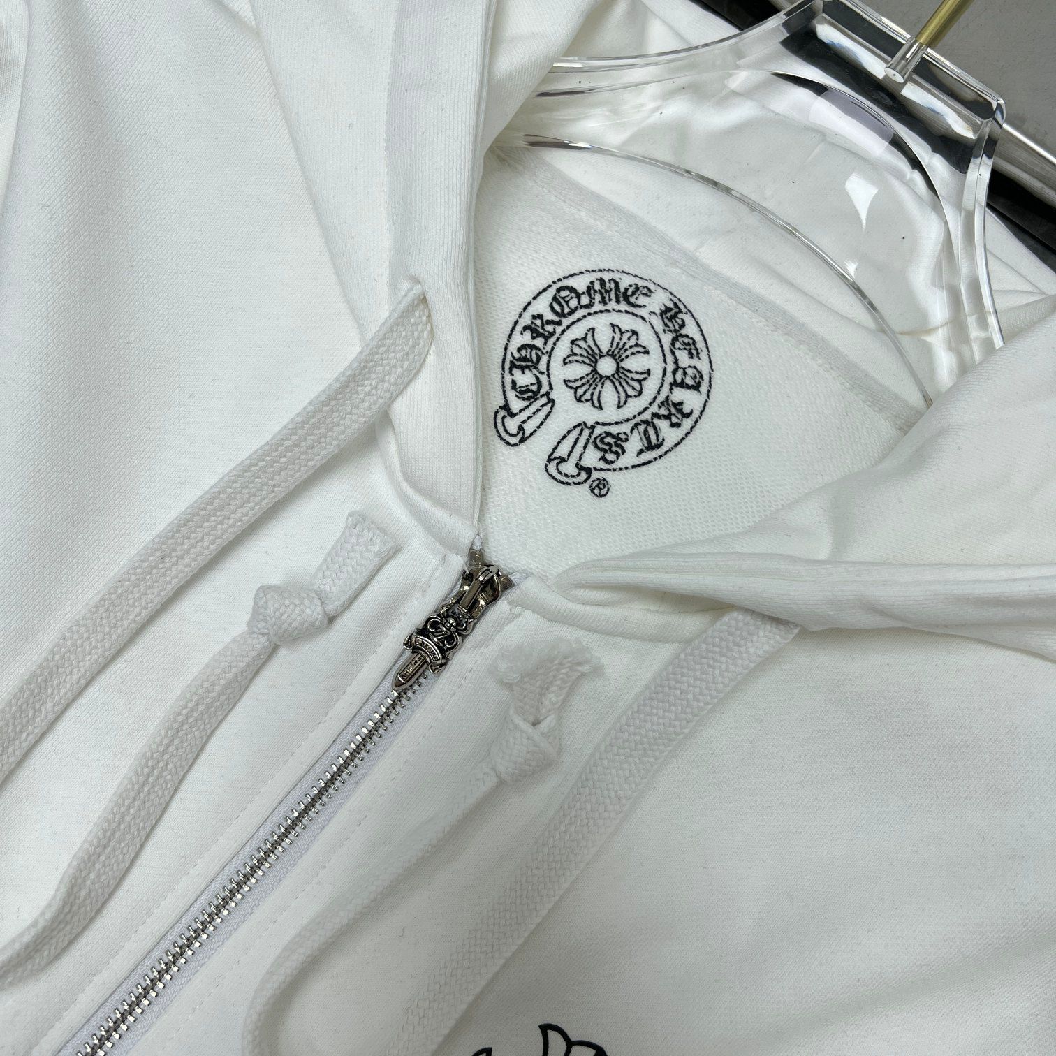Cross Logo White Hoodie™