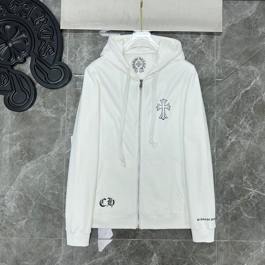 Cross Logo White Hoodie™