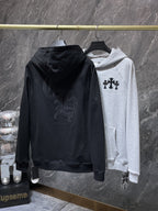 Triple Cross & Initials Logo Black Hoodie™