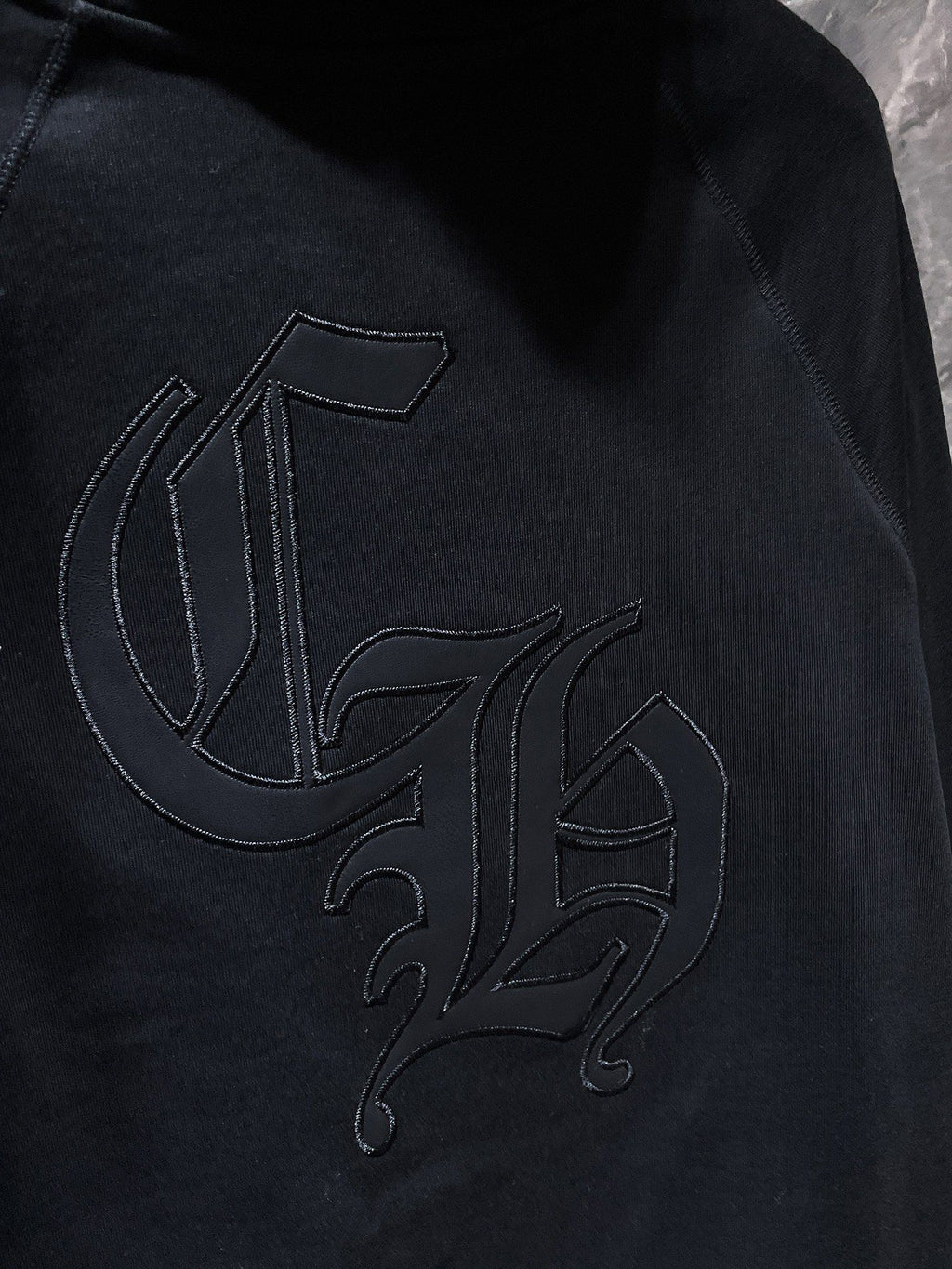 Triple Cross & Initials Logo Black Hoodie™
