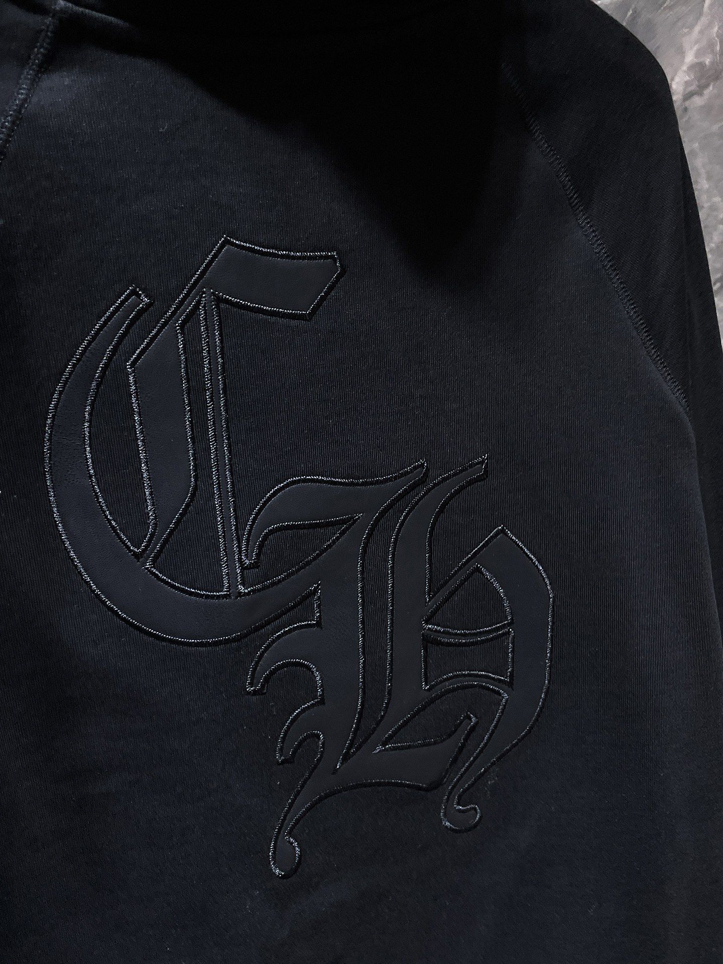 Triple Cross & Initials Logo Black Hoodie™