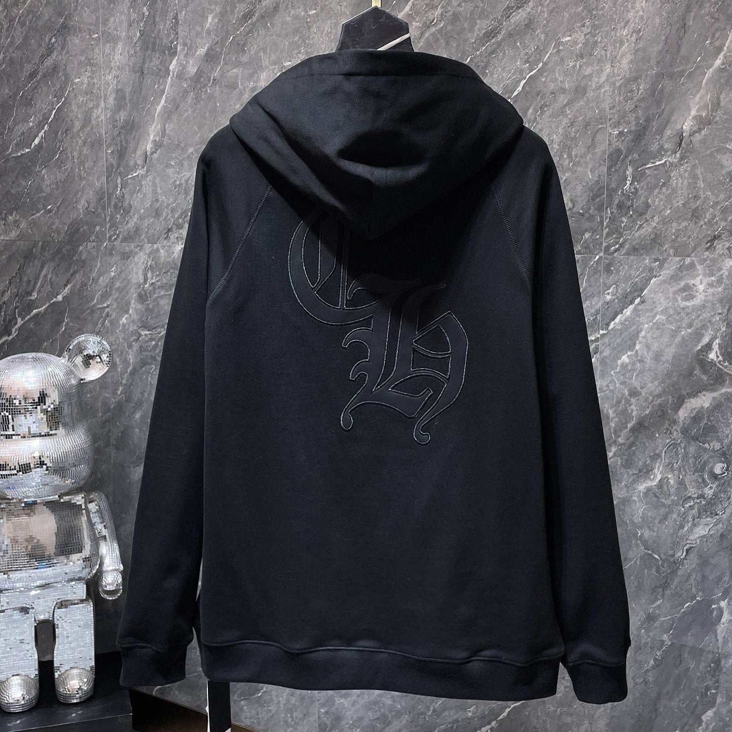 Triple Cross & Initials Logo Black Hoodie™