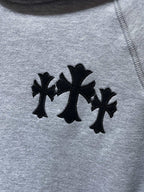 Triple Cross & Initials Logo Grey Hoodie™