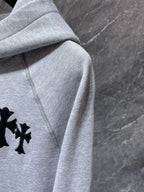 Triple Cross & Initials Logo Grey Hoodie™