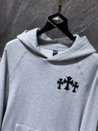 Triple Cross & Initials Logo Grey Hoodie™