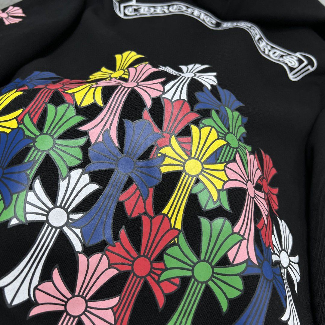 Multicolor Cross Black Hoodie™