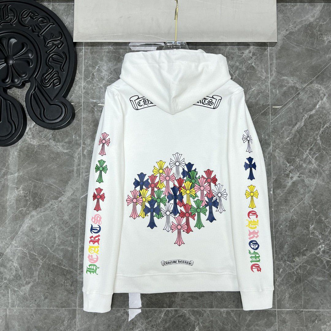 Multicolor Cross White Hoodie™
