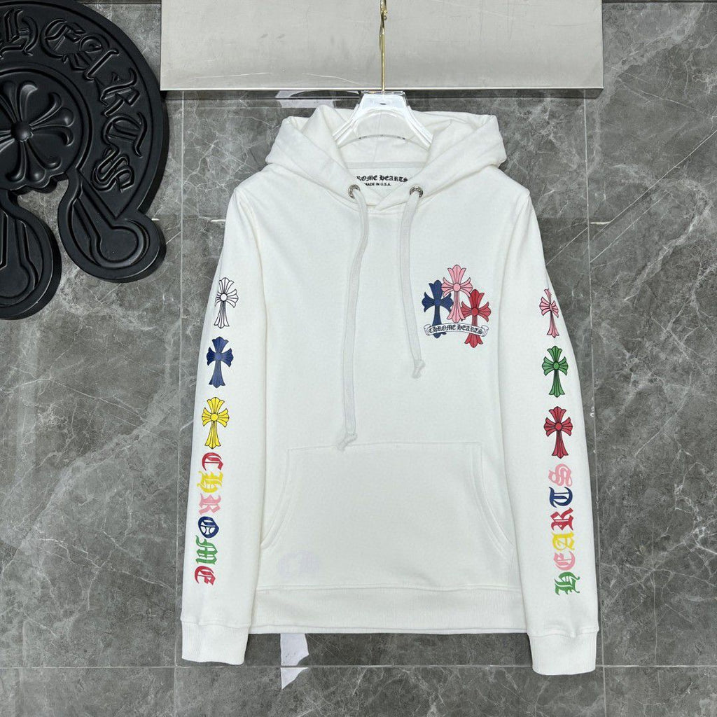Multicolor Cross White Hoodie™