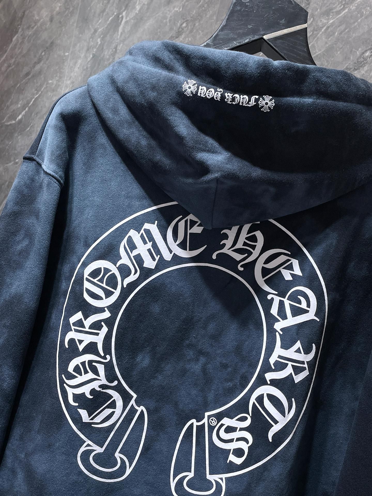 Horse Shoe Logo Dark Blue Faded Hoodie™