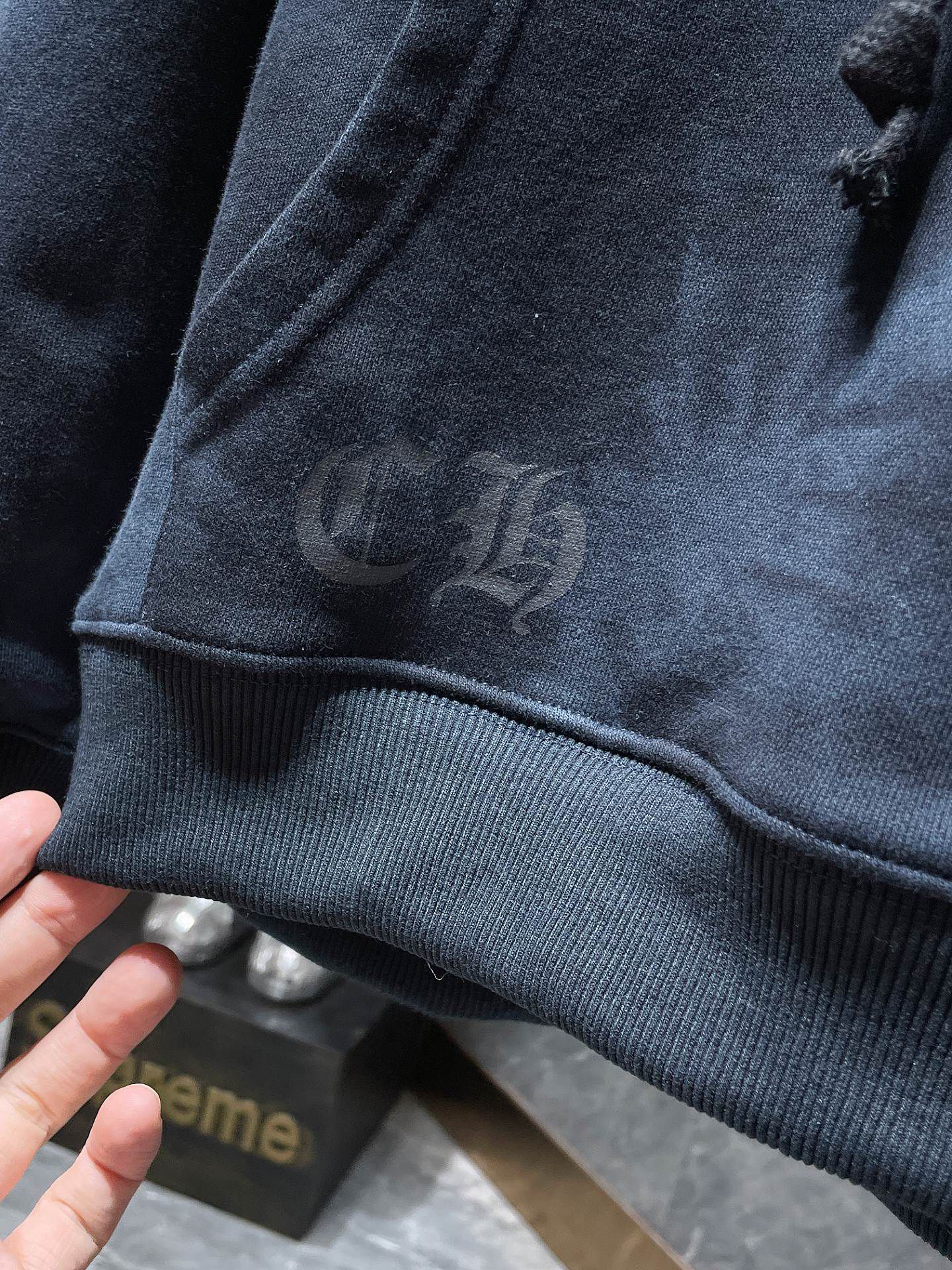 Horse Shoe Logo Dark Blue Faded Hoodie™