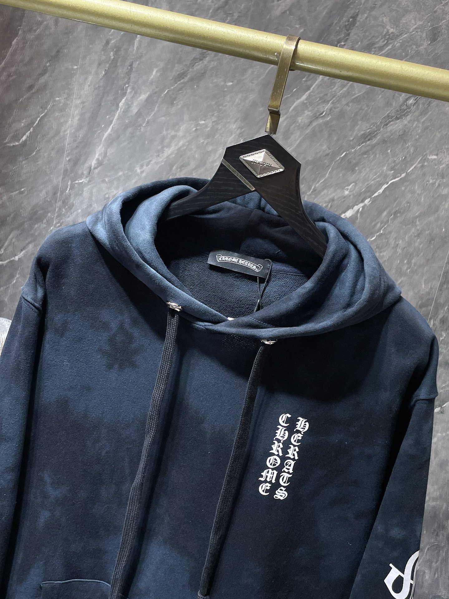 Horse Shoe Logo Dark Blue Faded Hoodie™