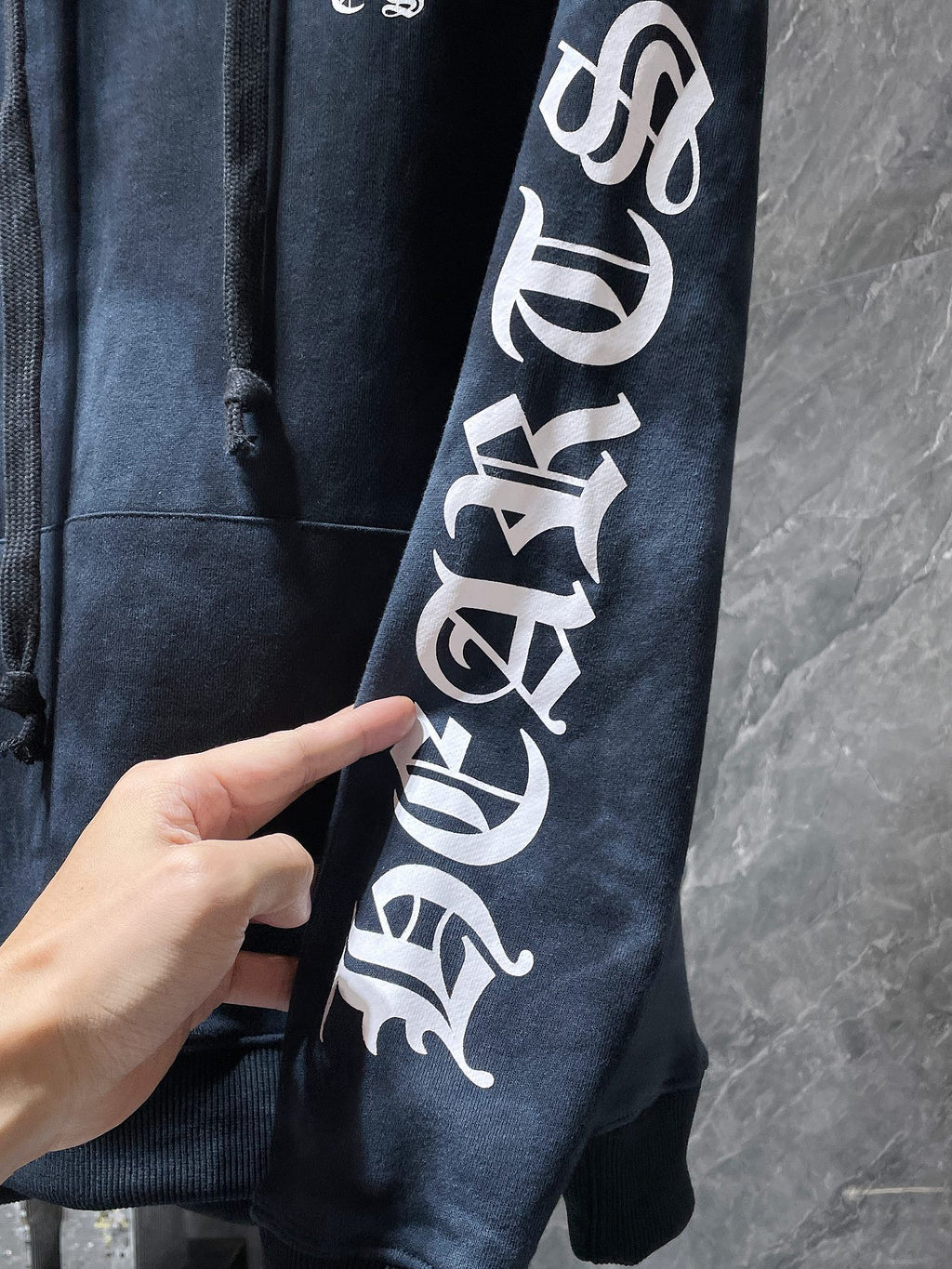 Horse Shoe Logo Dark Blue Faded Hoodie™