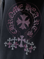 Pink Rhinestone Cross Black Hoodie™