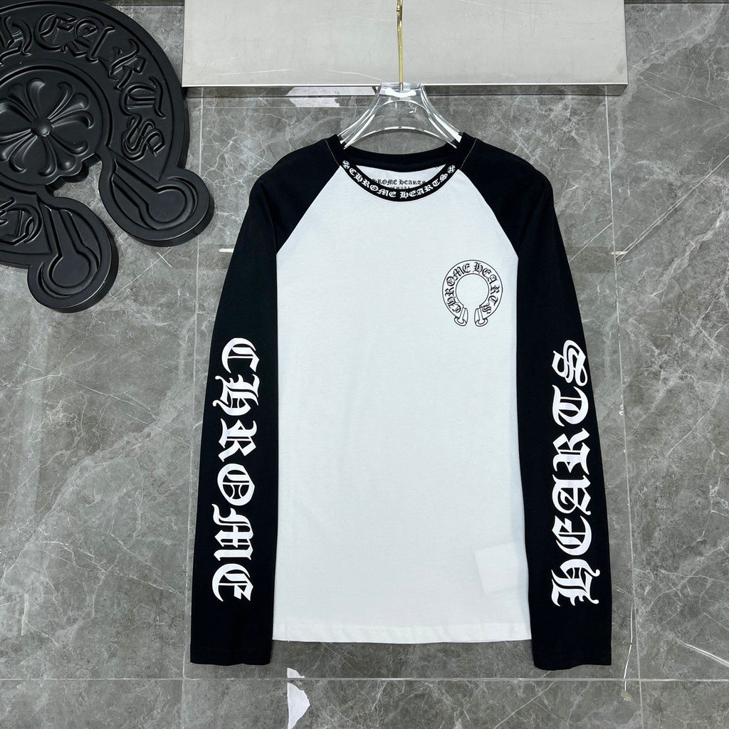 Big Horse Shoe Logo Black & White Long Sleeve™