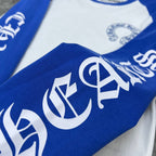 Horse Shoe Logo Baseball White & Blue Long Sleeve™