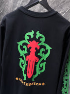 Red & Green Dagger Crest Black Long Sleeve™
